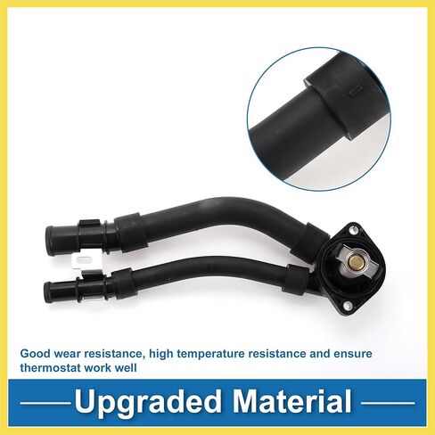 Car Thermostat No.1322000015 Engine Coolant Thermostat Housing Assembly for Mercedes Benz for Smart Fortwo 2008-2015 Plastic Black Durable Benefit in Kuwait