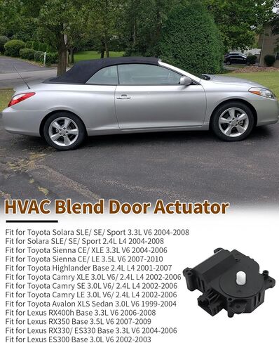 HVAC Blend Door Actuator Fits for Toyota Sienna Camry Solara Highlander 2004-2008,for Lexus RX330 RX350 2004-2009, A/C Blend Control Passenger Side,Replacement 87106-08060 87106-08080 in Saudi Arabia