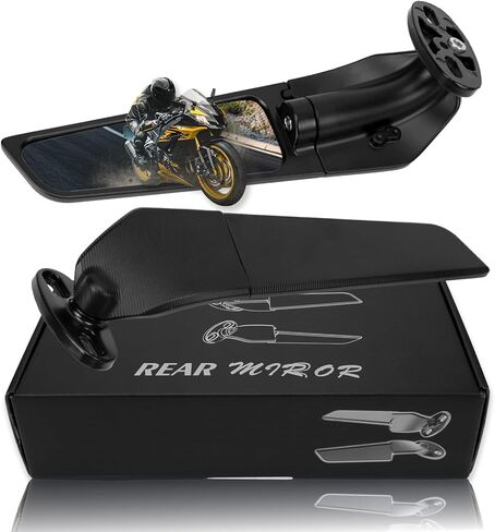 Stealth Motorcycle Mirrors Multi-Angle Adjustable Rearview Mirrors Compatible With Honda Suzuki Kawasaki Ninja 250 300 400 500 650 ZX6R CBR300R CBR500R CBR600RR GSXR 600 750 1000 in Kuwait