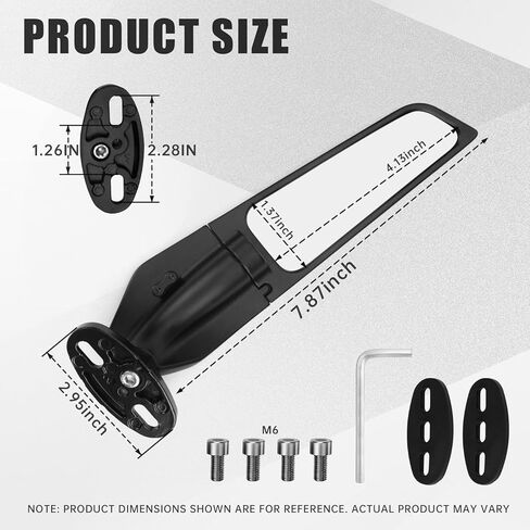 Stealth Motorcycle Mirrors Multi-Angle Adjustable Rearview Mirrors Compatible With Honda Suzuki Kawasaki Ninja 250 300 400 500 650 ZX6R CBR300R CBR500R CBR600RR GSXR 600 750 1000 in Kuwait