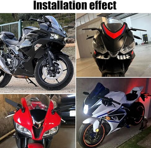Motorcycle Mirrors Anti-glare Stealth Wind Wing Side Rearview Mirrors Compatible With Kawasaki Ninja 650 2025 Ninja 500 Ninja 400 300 2026 ZX6R ZX10R ZX4RR ZX4R GSXR 1000 600 750 in Saudi Arabia