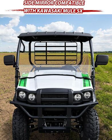 مرايا جانبية لـ Kawasaki Mule SX. مرايا رؤية خلفية أوسع محدبة وقابلة للتعديل مع دعامة لملحقات Kawasaki Mule SX SE XC LE FE 2017-2026، قطعتان in Saudi Arabia