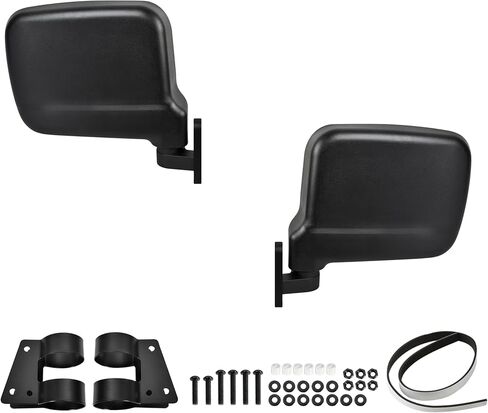 مرايا جانبية لـ Kawasaki Mule SX. مرايا رؤية خلفية أوسع محدبة وقابلة للتعديل مع دعامة لملحقات Kawasaki Mule SX SE XC LE FE 2017-2026، قطعتان in Saudi Arabia