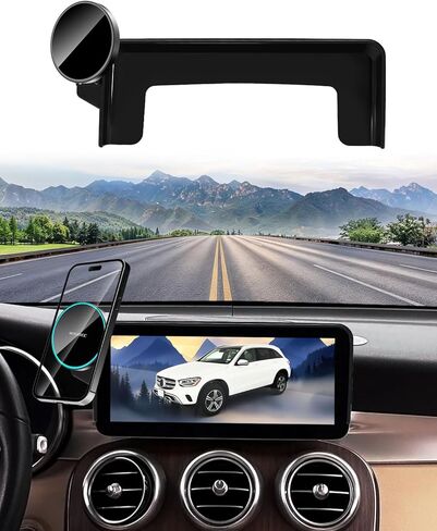 Car Phone Holder for Mercedes Benz GLC 2020-2022/C-Class 2019-2021/V-Class 2020-2022 Accessories 10.25-Inch Screen, Automobile Cradles Magnetic Phone Mount Compatible with MagSafe, Cell Phone Base in Saudi Arabia