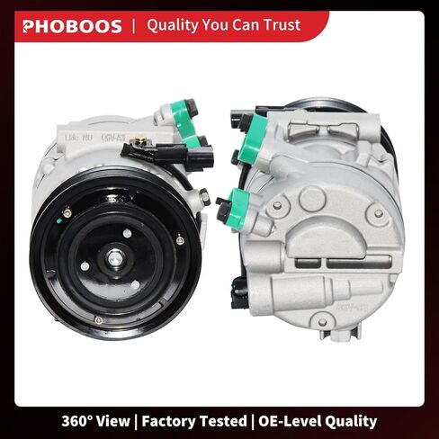 PHOBOOS A/C Compressor with Clutch Compatible with Hyundai Elantra/Elantra Coupe/Elantra GT 2014-2020, Kia Forte/Forte Koup/Forte 5/Soul 2014-2019, 1.8/2.0L, Fast Cooling, Low Noise, Ref. 197383 in Kuwait