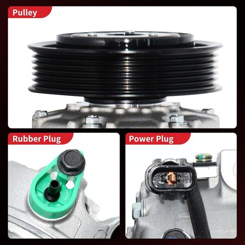 PHOBOOS A/C Compressor with Clutch Compatible with Hyundai Elantra/Elantra Coupe/Elantra GT 2014-2020, Kia Forte/Forte Koup/Forte 5/Soul 2014-2019, 1.8/2.0L, Fast Cooling, Low Noise, Ref. 197383 in Kuwait
