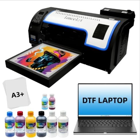 Lancelot A3 M1630 Pro DTF Printer Bundle:A3 Xp600 DTF Machine with Roll Feeder,White Ink Circulation,Built-in Automatic Film Cutter System for T-Shirt Printing(Printer+Laptop+Oven+Consumable) in Saudi Arabia