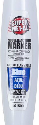 12 Pc Set Blue Super Met-Al Fine Tip Paint Marker Pens 1.4mm Stroke Fine Tip Metal Stone Rubber Glass Plastic for Industrial Auto Arts Trade in Kuwait