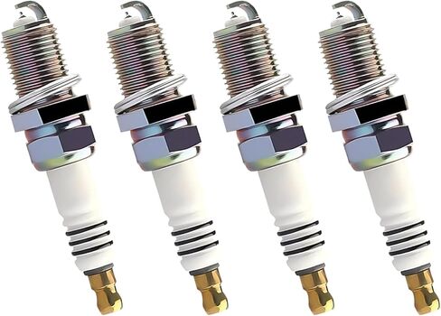 4 PCS Iridium Spark Plugs, High-performance Ignition System Spark Plug, Replacement OEM #5464 BKR5EIX11, Compatible with Mitsubishi,Mazda,Hyundai,Kia,Nissan,Subaru,Suzuki,Chevrolet (Silver) in Kuwait