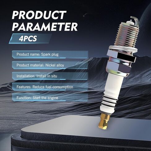 4 PCS Iridium Spark Plugs, High-performance Ignition System Spark Plug, Replacement OEM #5464 BKR5EIX11, Compatible with Mitsubishi,Mazda,Hyundai,Kia,Nissan,Subaru,Suzuki,Chevrolet (Silver) in Kuwait