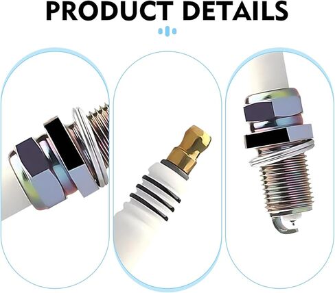 4 PCS Iridium Spark Plugs, High-performance Ignition System Spark Plug, Replacement OEM #5464 BKR5EIX11, Compatible with Mitsubishi,Mazda,Hyundai,Kia,Nissan,Subaru,Suzuki,Chevrolet (Silver) in Kuwait