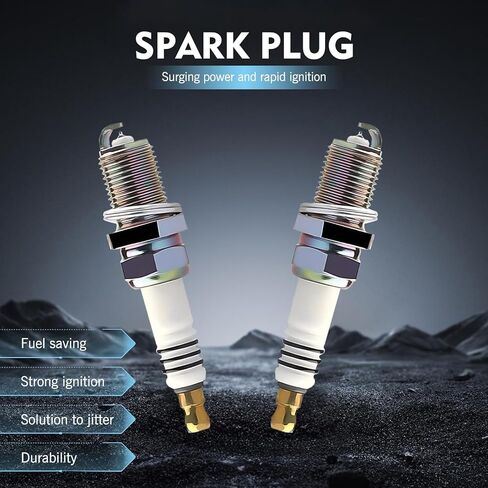 4 PCS Iridium Spark Plugs, High-performance Ignition System Spark Plug, Replacement OEM #5464 BKR5EIX11, Compatible with Mitsubishi,Mazda,Hyundai,Kia,Nissan,Subaru,Suzuki,Chevrolet (Silver) in Kuwait