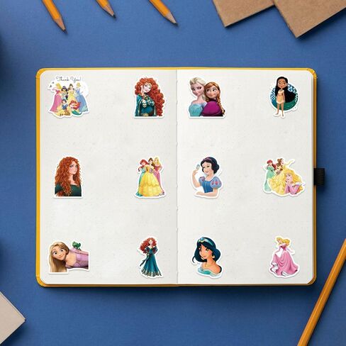120pcs Princess Stickers for Kids,Vinyl Waterproof Princess Decal for Water Bottle Laptop Toy Sticker for DIY Decorate Bumper Phone Hard Hat Teens Gifts in Saudi Arabia