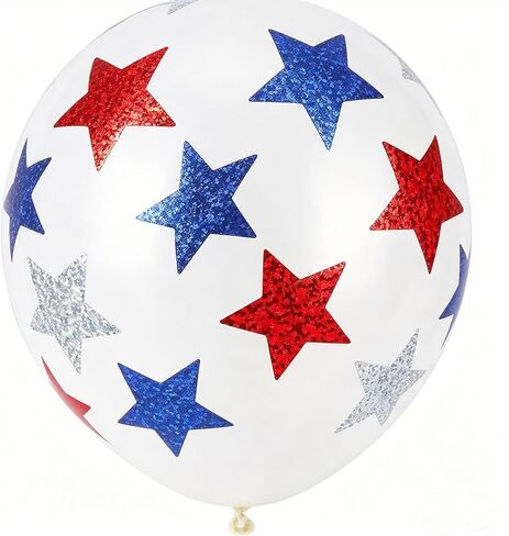 500Pcs 4th of July Stickers Roll - Laser Star Shape Self-Adhesive Sealing USA Stickers, Red White Blue Patriotic Waterproof Decals for Fourth of July Summer Party Envelope Scrapbook Decor in Saudi Arabia