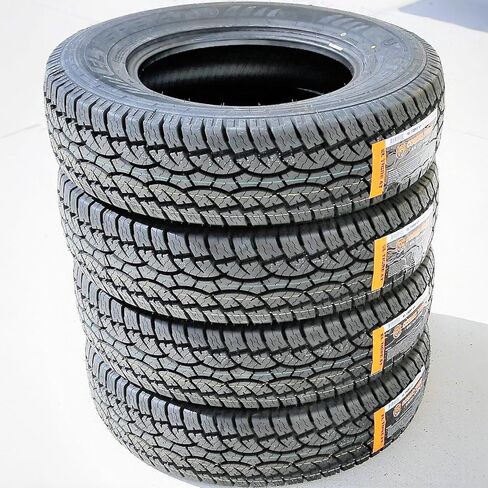 مجموعة من 4 (أربعة) إطارات كوزمو El Tigre AT Truck/SUV A/T إطارات نصف قطرية لجميع التضاريس للطرق الوعرة - 245/70R16 245/70/16 245/70-16 111T نطاق تحميل XL 4 طبقات BSW جدار جانبي أسود in Kuwait