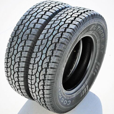 مجموعة من 4 (أربعة) إطارات كوزمو El Tigre AT Truck/SUV A/T إطارات نصف قطرية لجميع التضاريس للطرق الوعرة - 245/70R16 245/70/16 245/70-16 111T نطاق تحميل XL 4 طبقات BSW جدار جانبي أسود in Kuwait