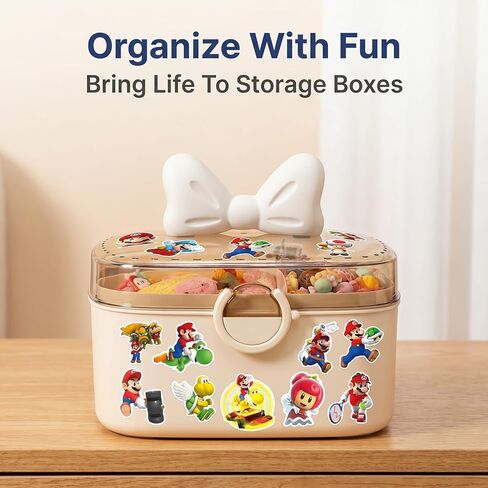100Pcs Mario Sticker for Kids，Super Great Party Favors for Kids, Perfect for Goodie Bag Fillers, Birthday Decorations Gifts and Classroom Prizes for Boys & Girls (100Pcs Mar) in Saudi Arabia