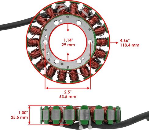Caltric Stator and Gasket Compatible With Suzuki Lt-A400F Lta400F Kingquad 400 4X4 Auto 2008-2017 in Kuwait