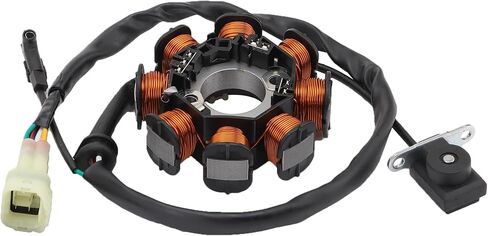 WOOSTAR 8 Coil 4 Wire Magneto Stator Replacement for KLX150 KLX150L KLX150BF KLX150FHF KLX150L KLX150JHF KLX140 KLX140L KLX140G KLX125S KLX140S KLX150S KLX 140 KLX140A OEM 21003-0066 21003-0116 in Kuwait