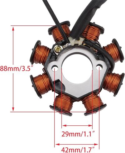 WOOSTAR 8 Coil 4 Wire Magneto Stator Replacement for KLX150 KLX150L KLX150BF KLX150FHF KLX150L KLX150JHF KLX140 KLX140L KLX140G KLX125S KLX140S KLX150S KLX 140 KLX140A OEM 21003-0066 21003-0116 in Kuwait