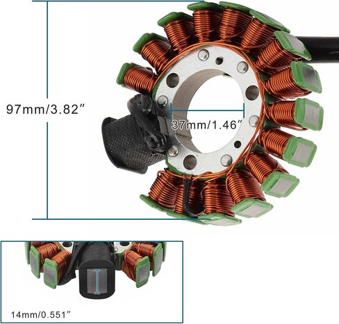 GOOFIT 16 Coil 6 Wire Generator Magneto Stator Ignition Coil Replacement for TW125 TW200 TW225 TW 125 200 225 4WP-85510-10 in Kuwait