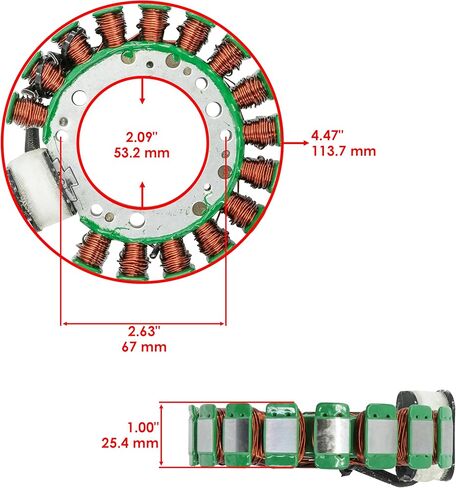 Caltric Stator and Regulator Rectifier with Gasket Compatible With Yamaha Moto-4 350 Yfm350 1990-1994 in Kuwait