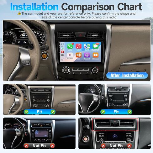 Leadfan Car Stereo for Nissan Altima Teana 2013-2015 Radio Replacement with Wireless CarPlay Android Auto, 10.1'' Touch Screen Built in Bluetooth GPS Navigation WiFi SWC Backup Camera MIC in Saudi Arabia