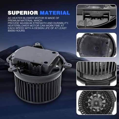HVAC Heater Blower Motor with Brushless Motor Compatible with Freightliner 108SD, 114SD, Business Class M2, Cascadia 2008-2020, M2 100 2003-2006, M2 106, M2 112 2003-2023, Replace# VCC35000003 in Kuwait