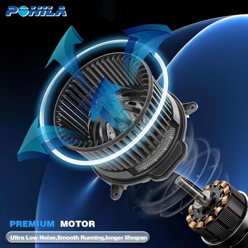 HVAC Heater Blower Motor with Brushless Motor Compatible with Freightliner 108SD, 114SD, Business Class M2, Cascadia 2008-2020, M2 100 2003-2006, M2 106, M2 112 2003-2023, Replace# VCC35000003 in Kuwait