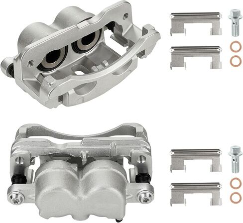 Front or Rear Brake Caliper Kit Right + Left Assembly for Chevy Silverado 1500/2500 HD, Tahoe, Suburban 1500/2500, for Cadillac Escalade, for GMC Sierra 1500/2500 HD, Yukon w/Bracket, 18-B4728 in Saudi Arabia