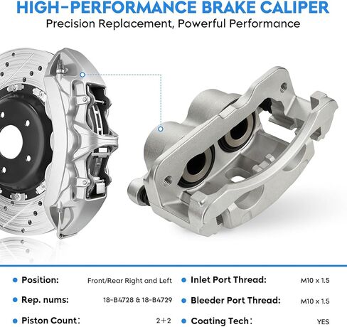 Front or Rear Brake Caliper Kit Right + Left Assembly for Chevy Silverado 1500/2500 HD, Tahoe, Suburban 1500/2500, for Cadillac Escalade, for GMC Sierra 1500/2500 HD, Yukon w/Bracket, 18-B4728 in Saudi Arabia