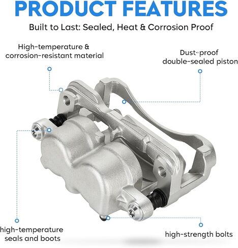 Front or Rear Brake Caliper Kit Right + Left Assembly for Chevy Silverado 1500/2500 HD, Tahoe, Suburban 1500/2500, for Cadillac Escalade, for GMC Sierra 1500/2500 HD, Yukon w/Bracket, 18-B4728 in Saudi Arabia