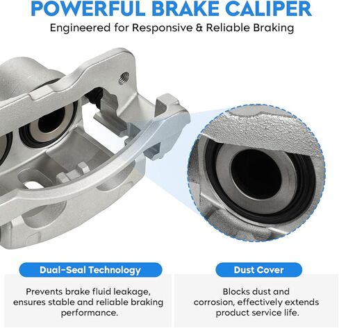 Front or Rear Brake Caliper Kit Right + Left Assembly for Chevy Silverado 1500/2500 HD, Tahoe, Suburban 1500/2500, for Cadillac Escalade, for GMC Sierra 1500/2500 HD, Yukon w/Bracket, 18-B4728 in Saudi Arabia