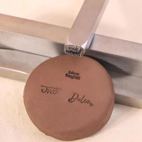 Custom Metal Pottery Stamp - Custom Metal Punch Stamp for Pottery, Signature Clay Imprint, Punch Stamps for Pottery, Gifts for Potters in Saudi Arabia