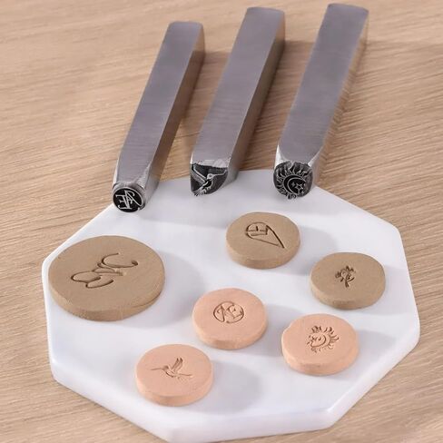 Custom Metal Pottery Stamp - Custom Metal Punch Stamp for Pottery, Signature Clay Imprint, Punch Stamps for Pottery, Gifts for Potters in Saudi Arabia