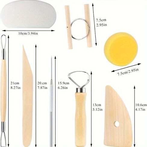 Clay Carving, Clay Sculpture Set, 8-Piece Set of Clay Tools in Saudi Arabia