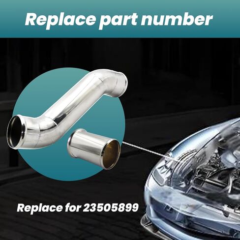 ASTROSYNC Coolant Pipe and Intake Extension Pipe Kit Silver Fit For Detroit Diesel Series 60 Engine 14L Replace 23505899 in Kuwait