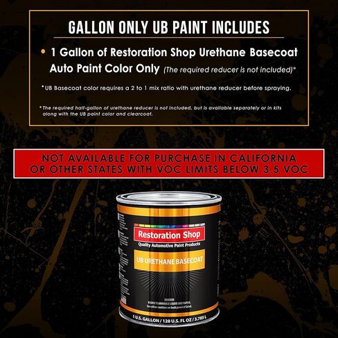 Restoration Shop - Daytona Blue Pearl Urethane Basecoat Auto Paint - Gallon Paint Color Only - Professional High Gloss Automotive, Car, Truck Refinish Coating in Kuwait