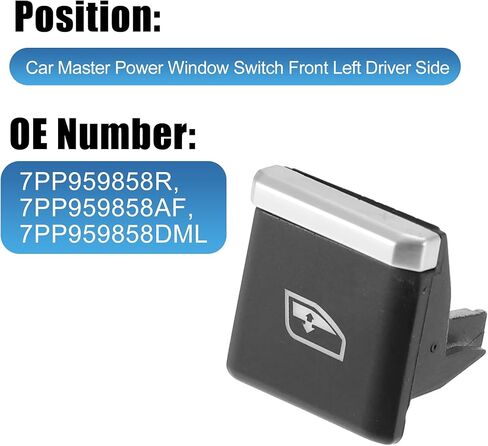 X AUTOHAUX 7PP959858R 7PP959858AF Car Master Power Window Switch Front Left Driver Side for Porsche Cayenne 2010-2015 for Porsche Macan 2014-2018 in Kuwait