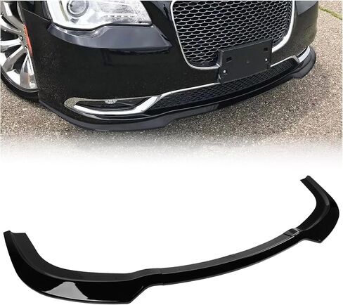 Fit for 2015-2023 Chrysler 300 Front Bumper Lip - C/S/Limited/Touring Edition 3-Piece Gloss Black Splitter Separator Kit, Air Chin Body Kit in Kuwait