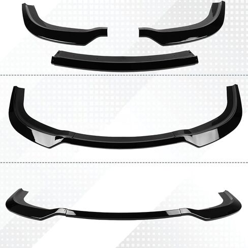 Fit for 2015-2023 Chrysler 300 Front Bumper Lip - C/S/Limited/Touring Edition 3-Piece Gloss Black Splitter Separator Kit, Air Chin Body Kit in Kuwait