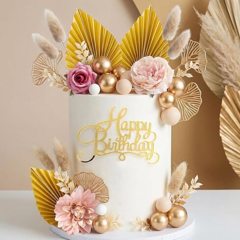 27Pcs Bohemian Cake Decoration Bohemian Cake Topper for Birthday Party Supplies in Saudi Arabia