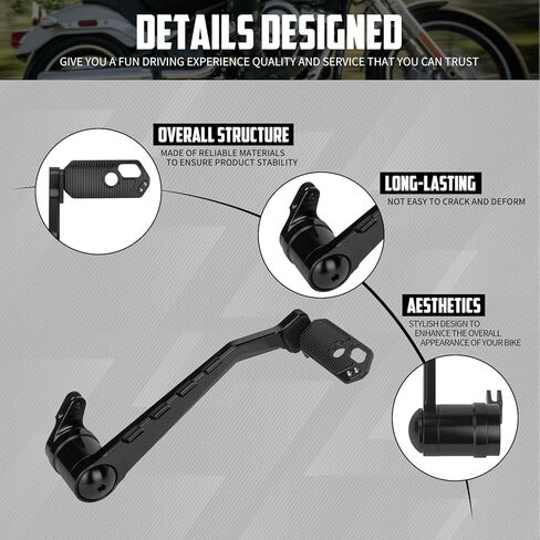 Brake Arm Lever Motorcycle Foot Shifter Pedal Fit for Harley Touring Road Glide Street Glide Electra Glide Road King Trike 2014–2025 (14-25 Black) in Saudi Arabia