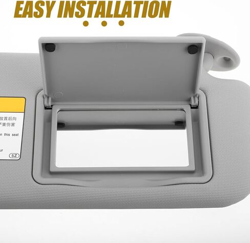 Hemobllo Sun Visor for Car Right Passenger Side with Makeup Mirror 14.37X6.61X1.65In Auto Sun Shade Replacement Vehicle Interior Shade Enhancing Comfort Easy Installation in Kuwait