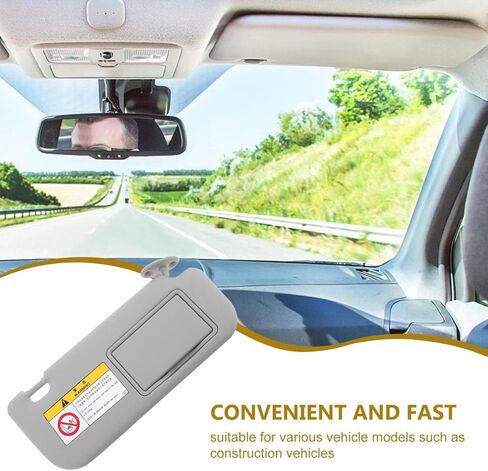 Hemobllo Sun Visor for Car Right Passenger Side with Makeup Mirror 14.37X6.61X1.65In Auto Sun Shade Replacement Vehicle Interior Shade Enhancing Comfort Easy Installation in Kuwait