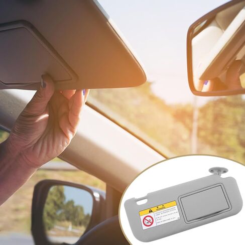 Hemobllo Sun Visor for Car Right Passenger Side with Makeup Mirror 14.37X6.61X1.65In Auto Sun Shade Replacement Vehicle Interior Shade Enhancing Comfort Easy Installation in Kuwait