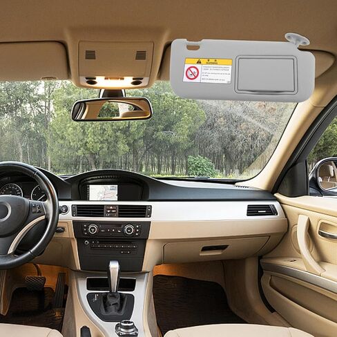 Hemobllo Sun Visor for Car Right Passenger Side with Makeup Mirror 14.37X6.61X1.65In Auto Sun Shade Replacement Vehicle Interior Shade Enhancing Comfort Easy Installation in Kuwait