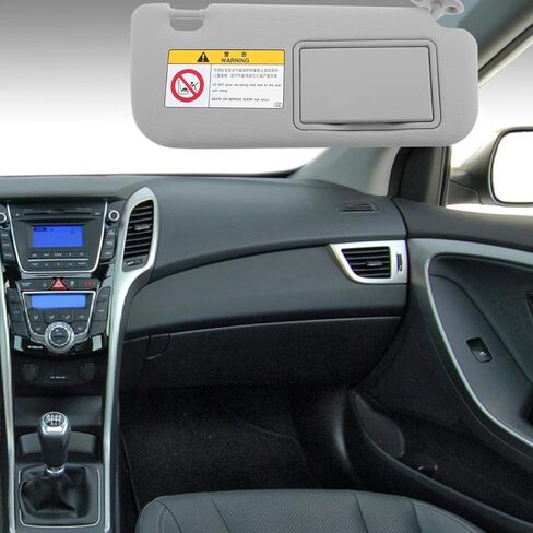 Hemobllo Sun Visor for Car Right Passenger Side with Makeup Mirror 14.37X6.61X1.65In Auto Sun Shade Replacement Vehicle Interior Shade Enhancing Comfort Easy Installation in Kuwait