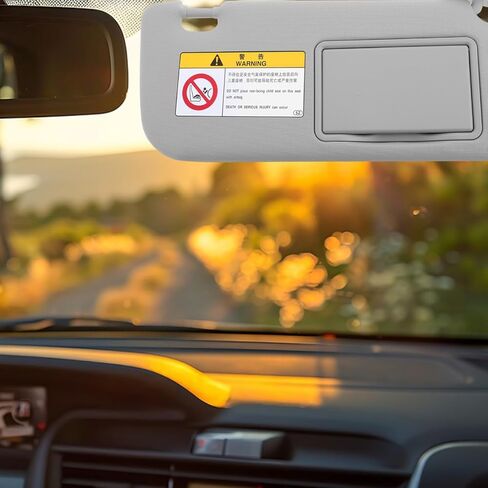 Hemobllo Sun Visor for Car Right Passenger Side with Makeup Mirror 14.37X6.61X1.65In Auto Sun Shade Replacement Vehicle Interior Shade Enhancing Comfort Easy Installation in Kuwait