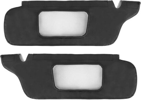 Sun Visor Cover for Ford for Mustang 1994-2004, Vinyl Leather Trim, Car Sunvisor Protector Covering, Left and Right Side, Anti-Scratch, Black, 2 Pcs in Kuwait